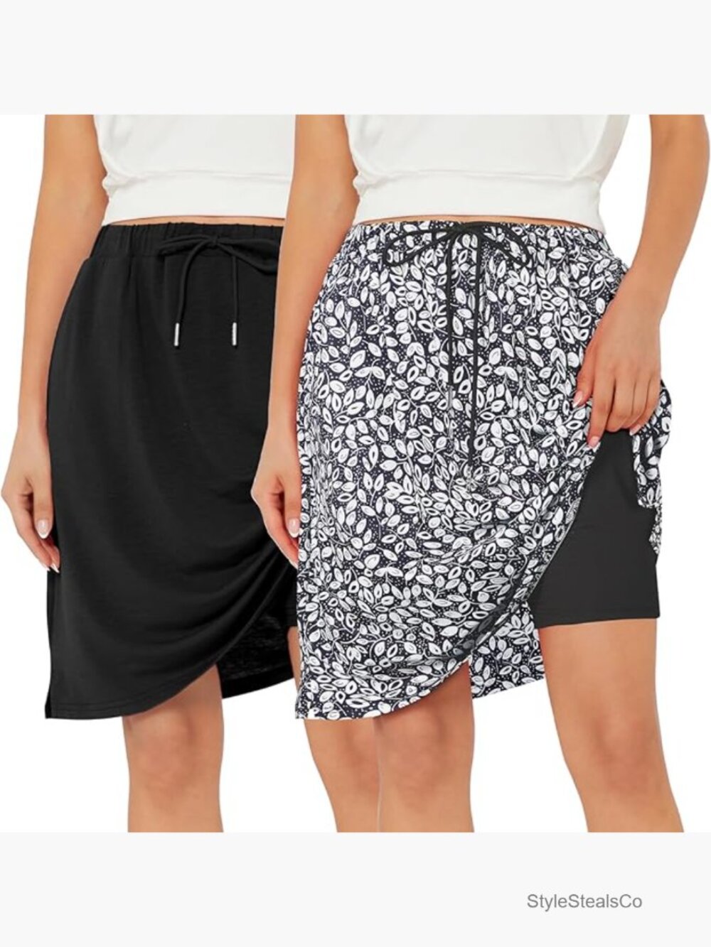 2 Pack Skorts For Women Knee Length With Pockets Golf Tennis Athletic